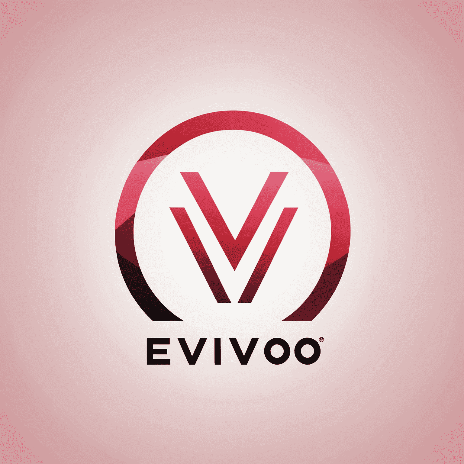 Evivvo logo - A modern, sleek design incorporating red and pink elements, symbolizing hospitality and technology