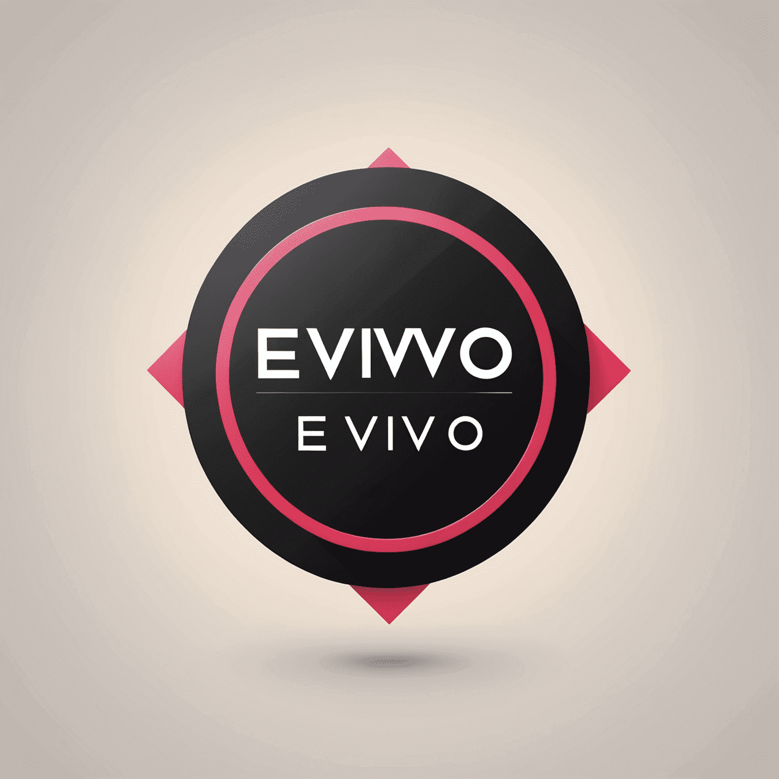 Evivvo logo - A modern, sleek design incorporating red and pink elements, symbolizing hospitality and technology