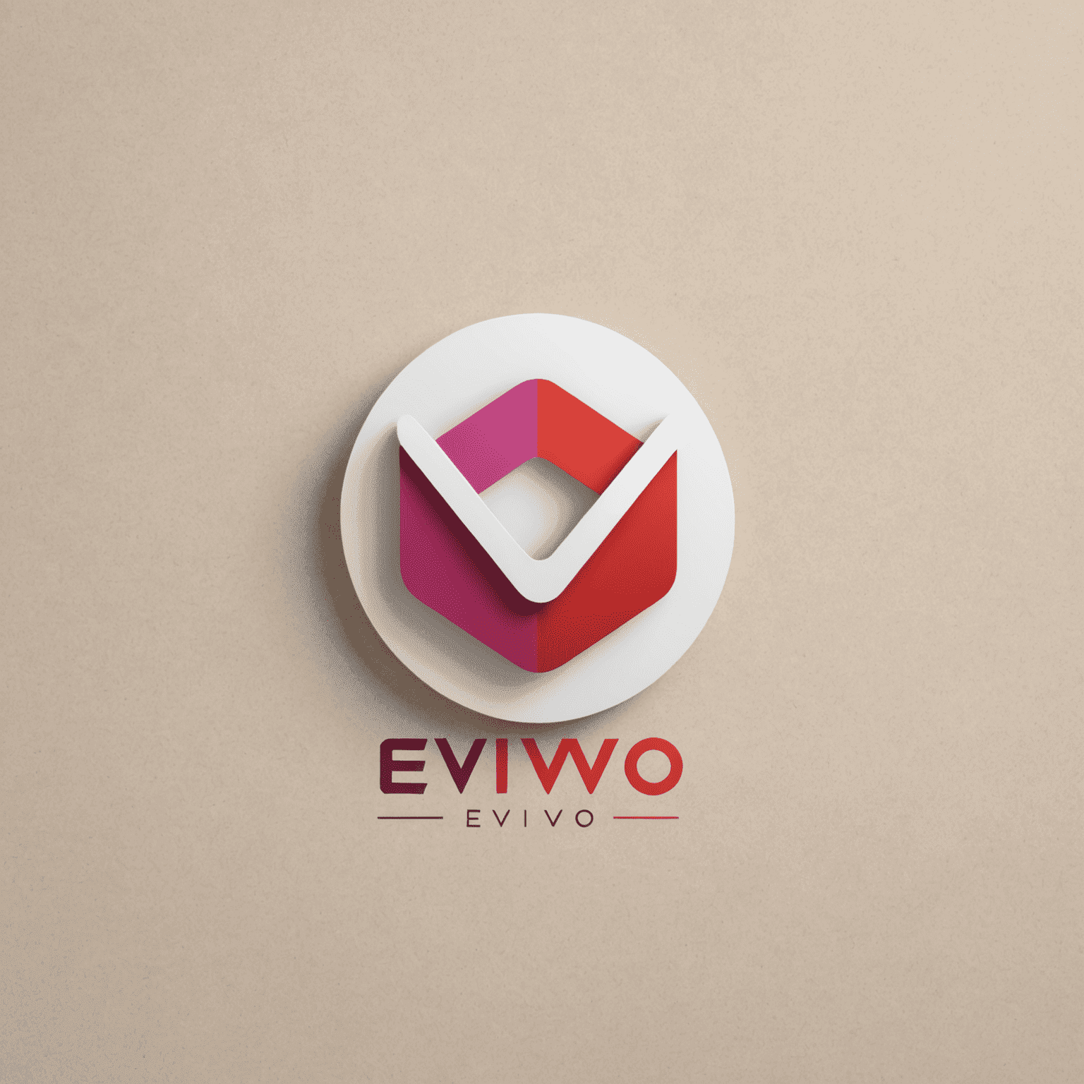 Evivvo logo - A modern, sleek design incorporating red and pink elements, symbolizing hospitality and technology