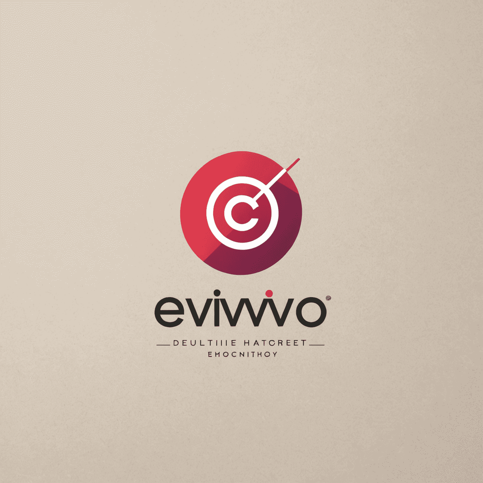 Evivvo logo - A modern, sleek design incorporating red and pink elements, symbolizing hospitality and technology