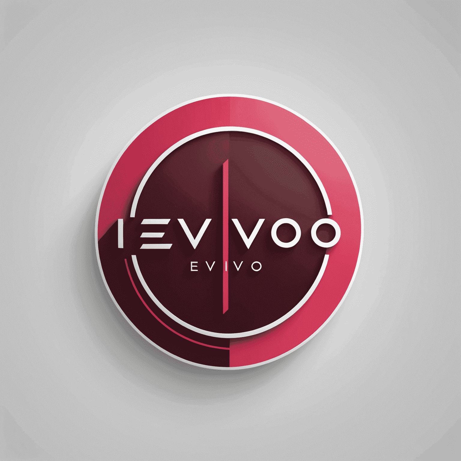 Evivvo logo - A modern, sleek design incorporating red and pink elements, symbolizing hospitality and technology