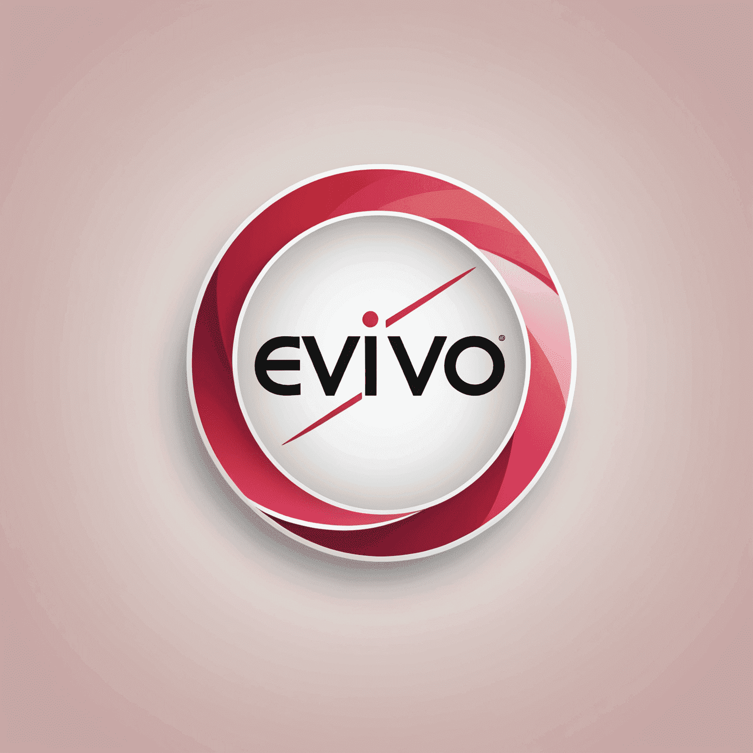 Evivvo logo - A modern, sleek design incorporating red and pink elements, symbolizing hospitality and technology