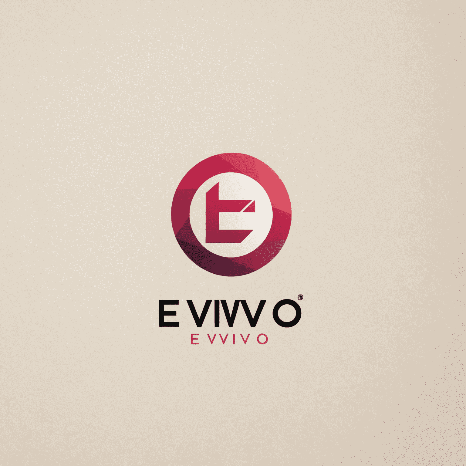 Evivvo logo - A modern, sleek design incorporating red and pink elements, symbolizing hospitality and technology