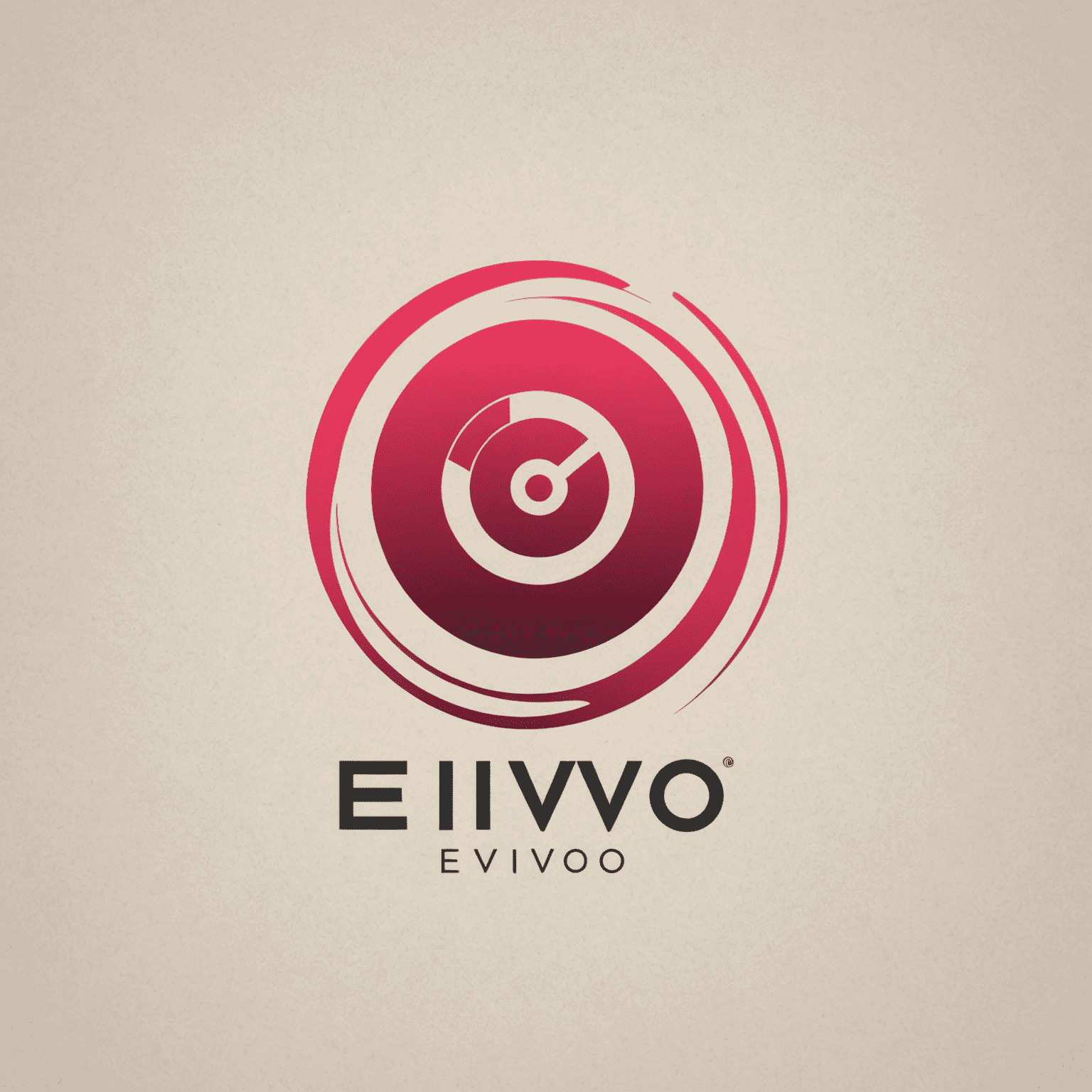 Evivvo logo - A modern, sleek design incorporating red and pink elements, symbolizing hospitality and technology
